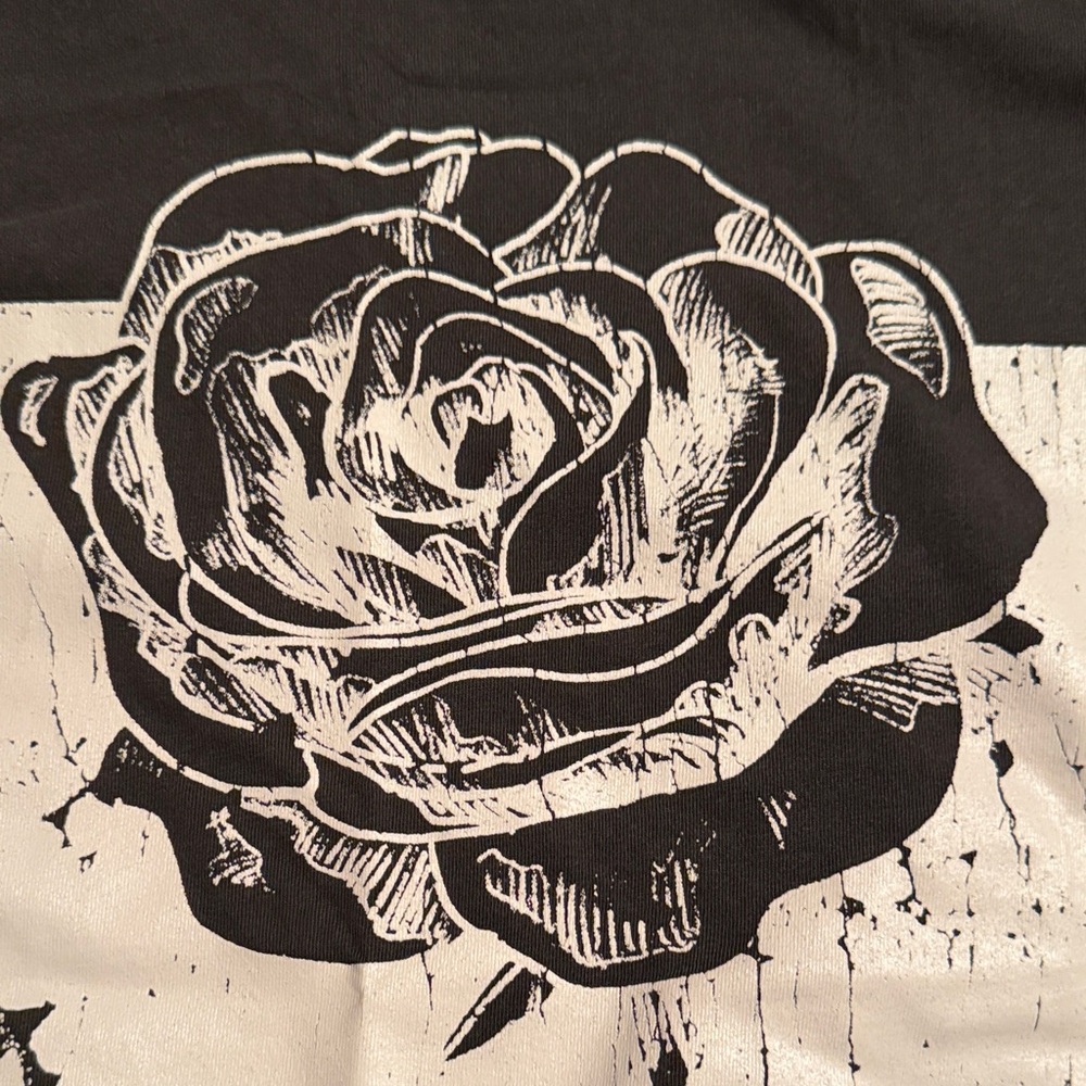 Black Long Sleeve Shirt with Rose Print from Free People - Picture 4 of 4